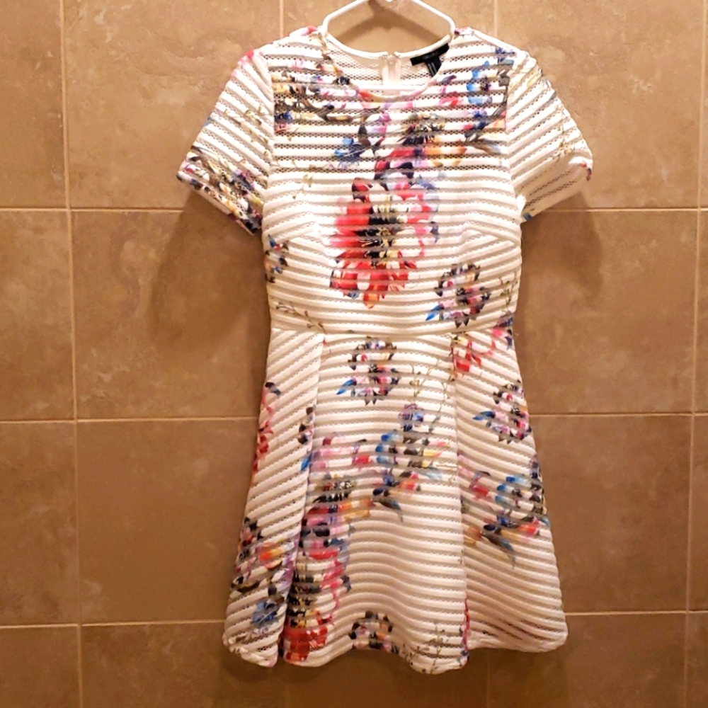 Dress, Forever 21, Medium, White, floral